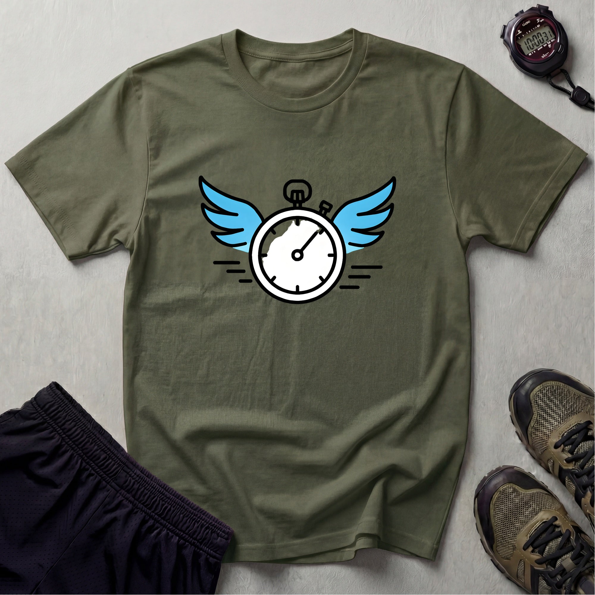 Clock with Wings T-Shirt