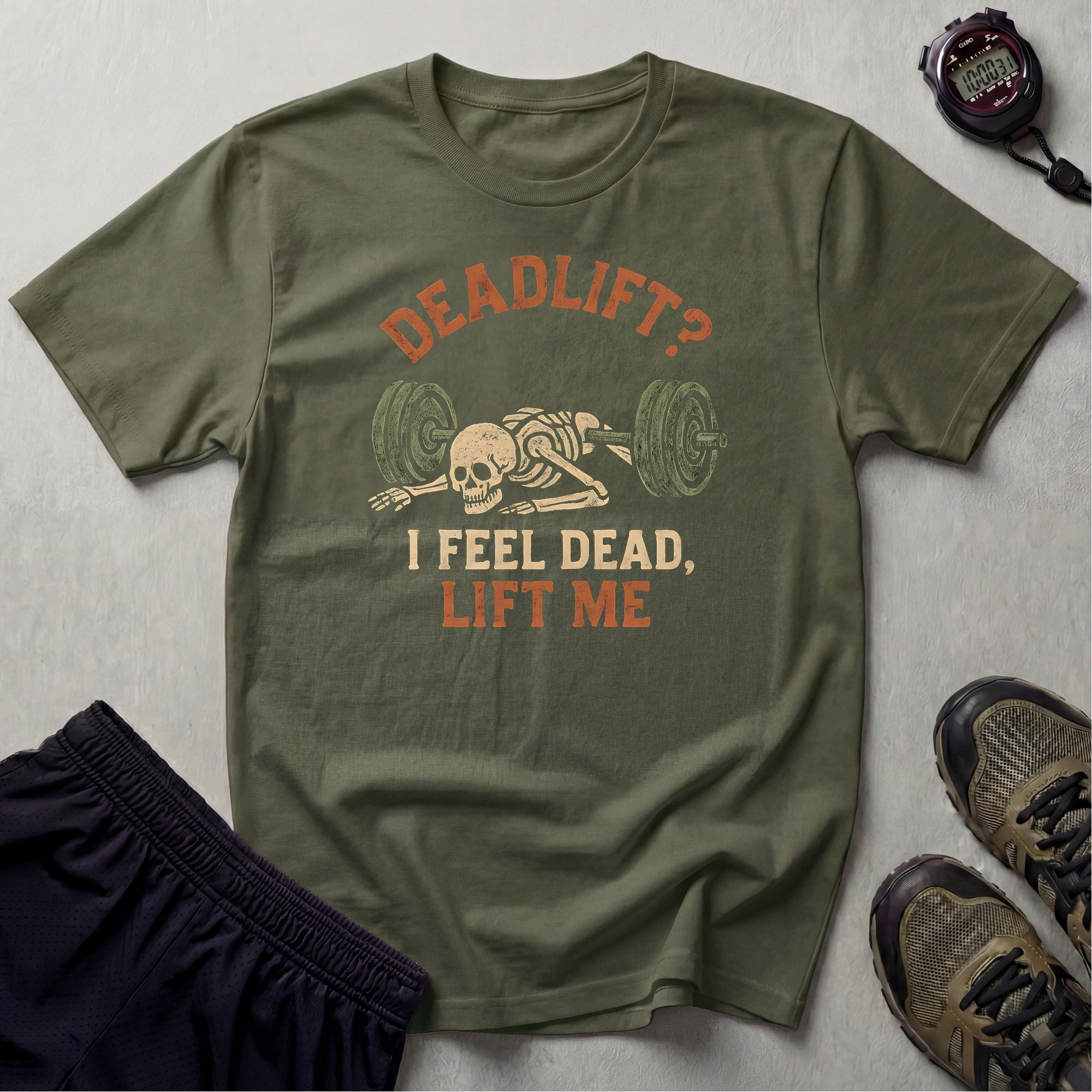 Deadlift Skeleton Meme T-Shirt