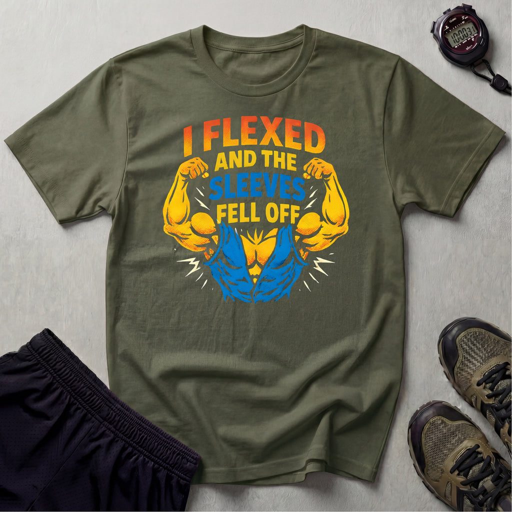 Flexed Arms Sleeves Off T-Shirt