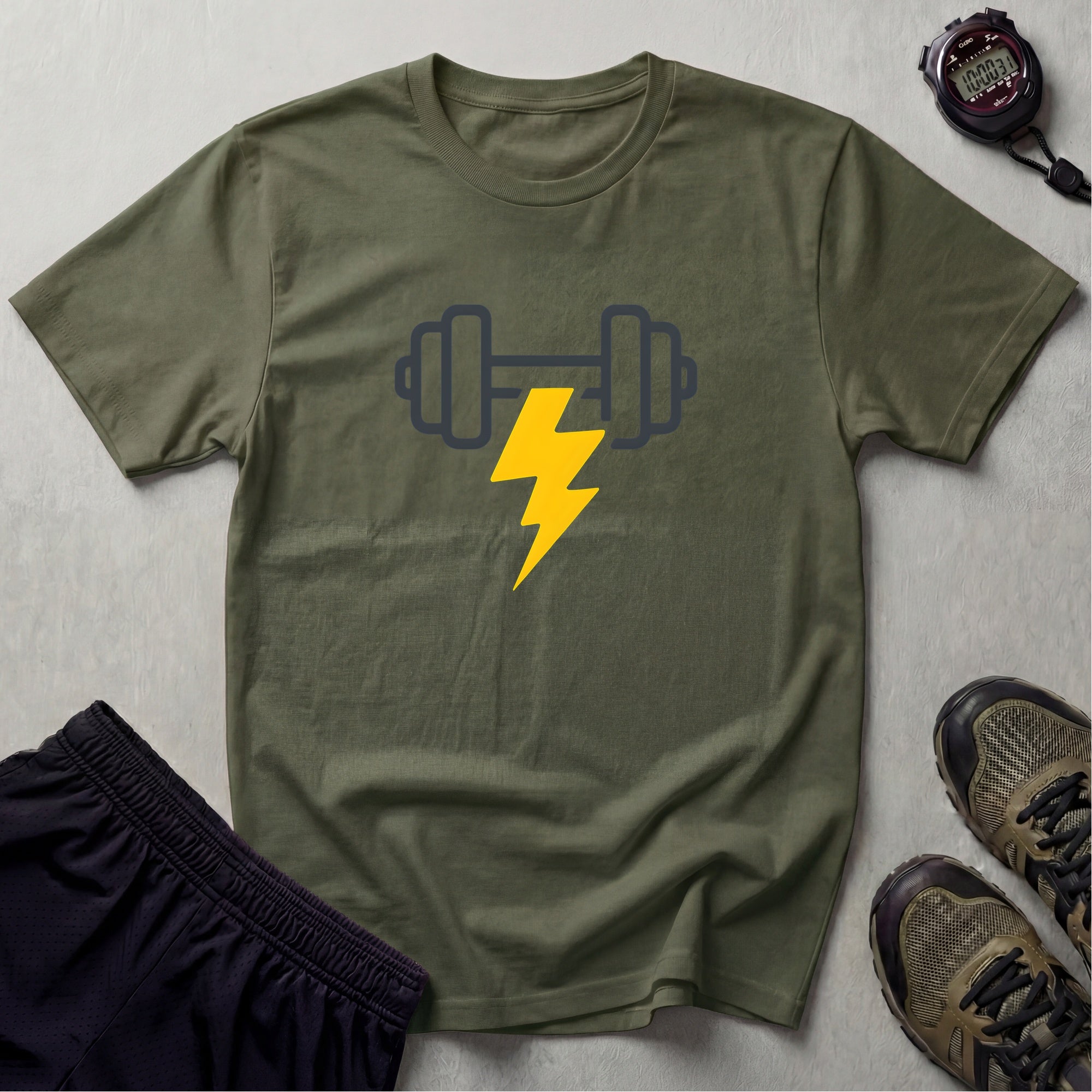 Lightning bolt dumbbell T-Shirt