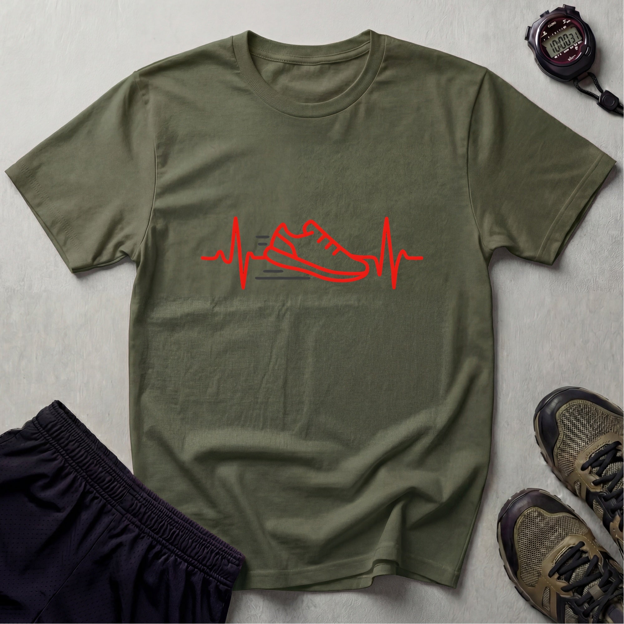 Sneaker Heartbeat Illustration T-Shirt