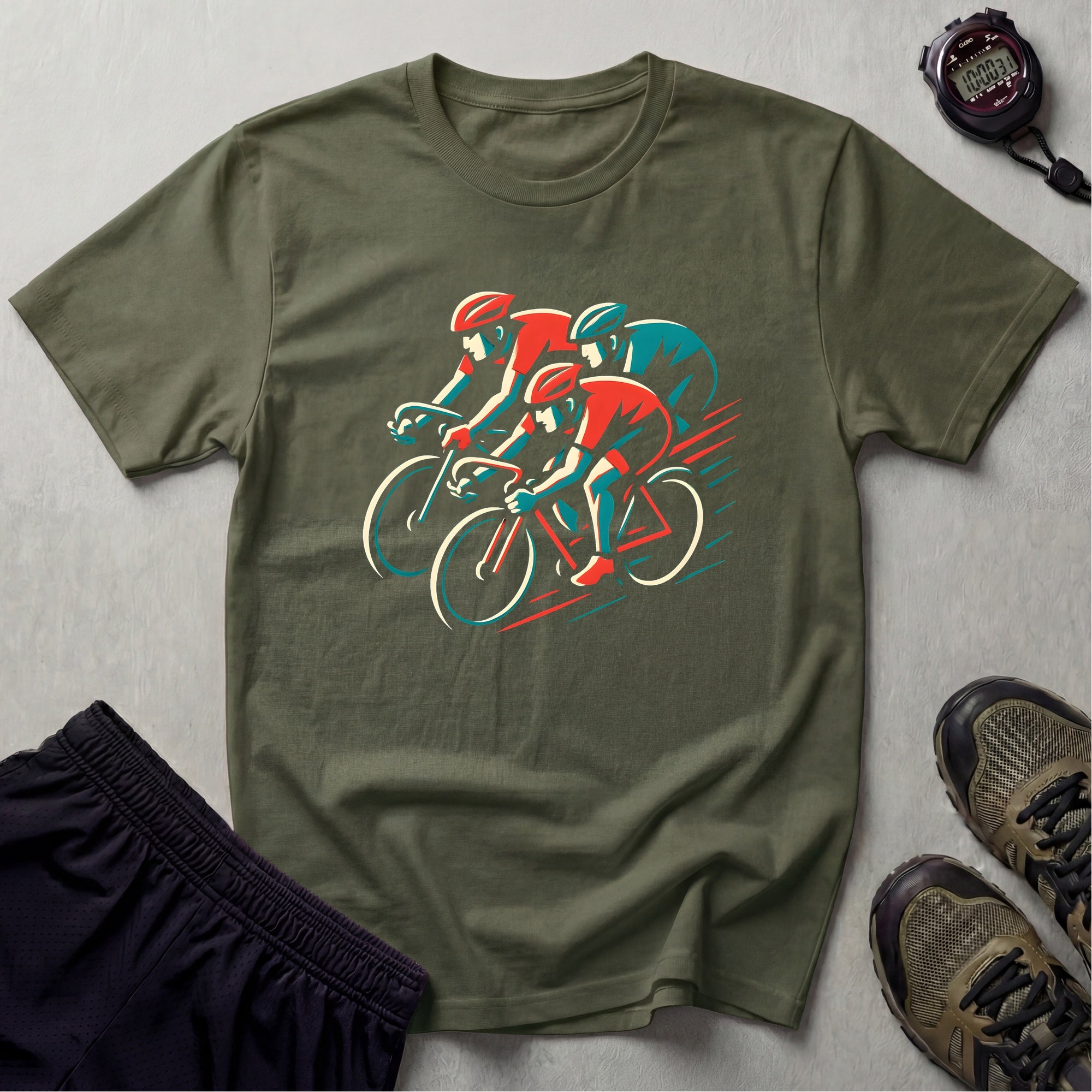 Cyclists Racing Scene T-Shirt