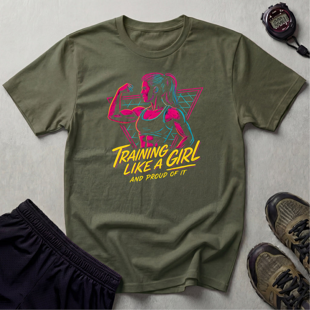 Neon Female Bodybuilder T-Shirt