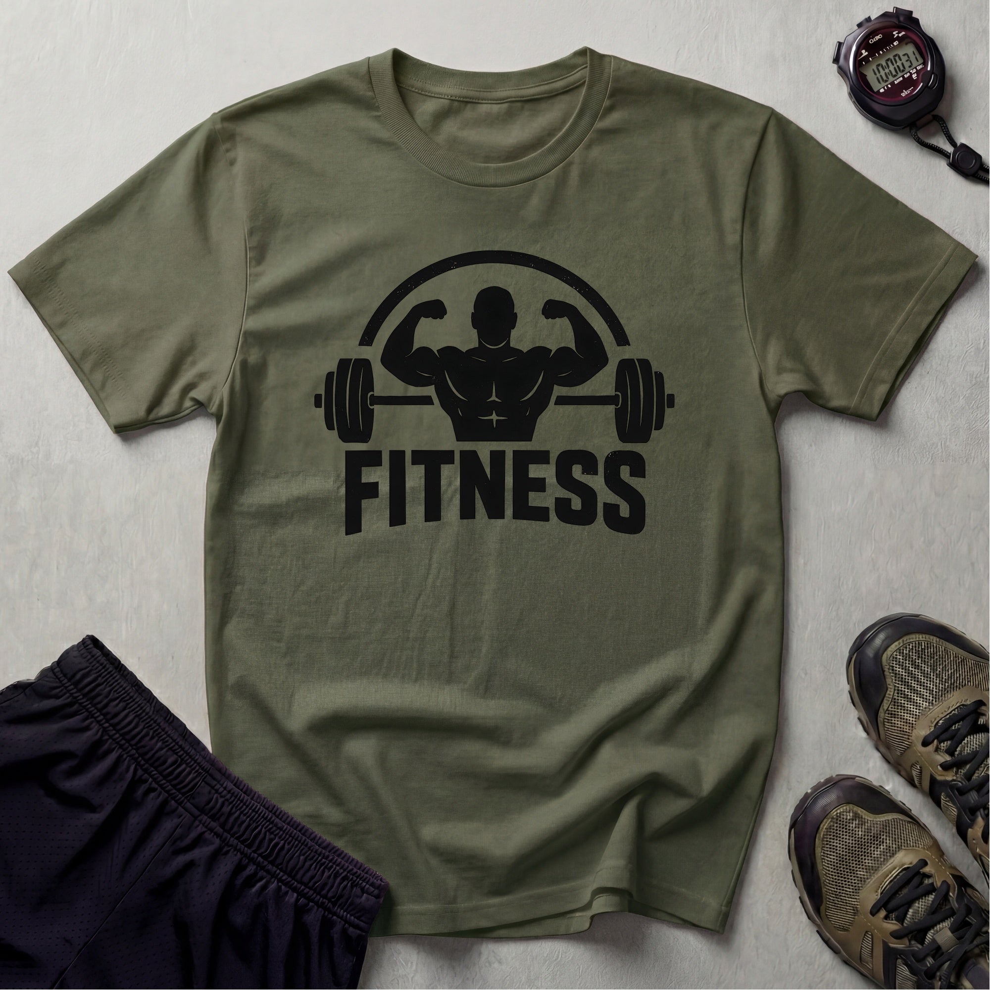 Fitness silhouette logo T-Shirt