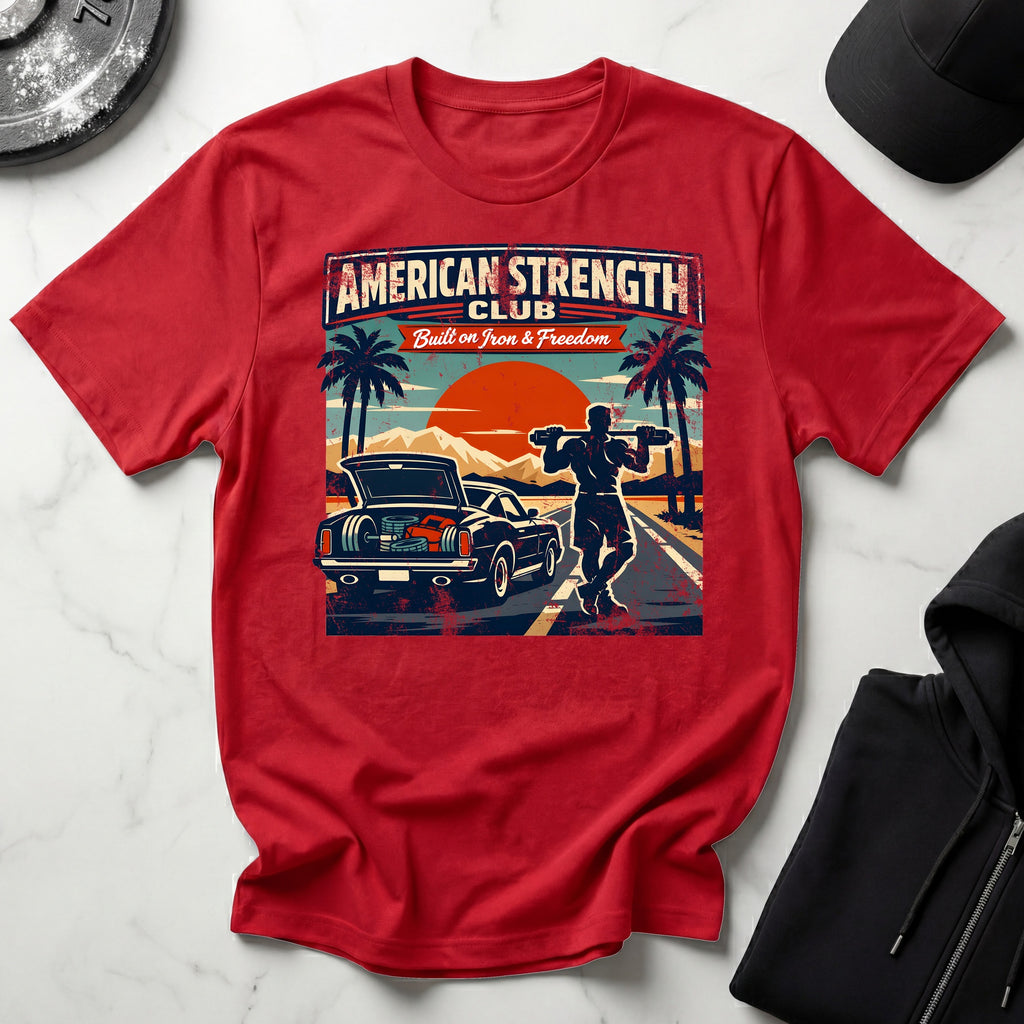 Amercan Strength Club Train Hard Gymwear T-Shirt