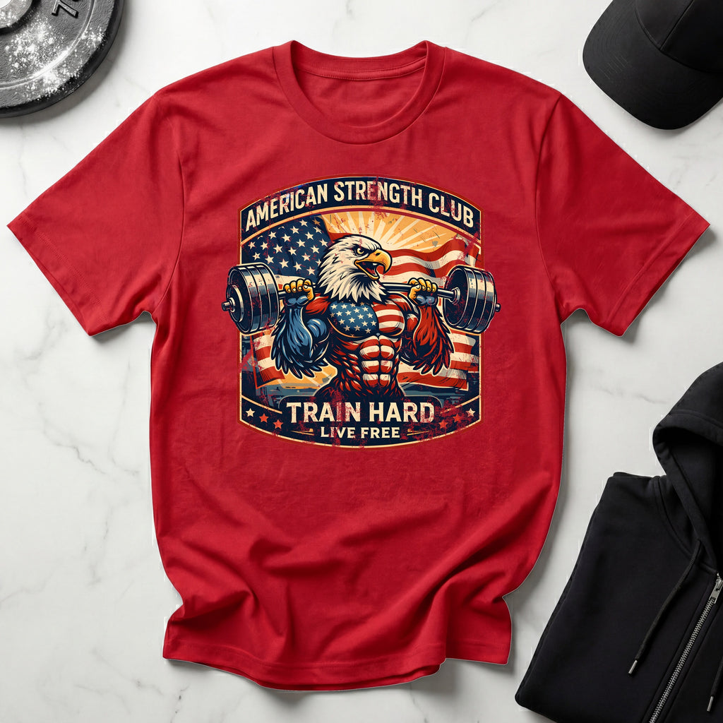 Amercan Strength Club Gymwear Stay Free T-Shirt
