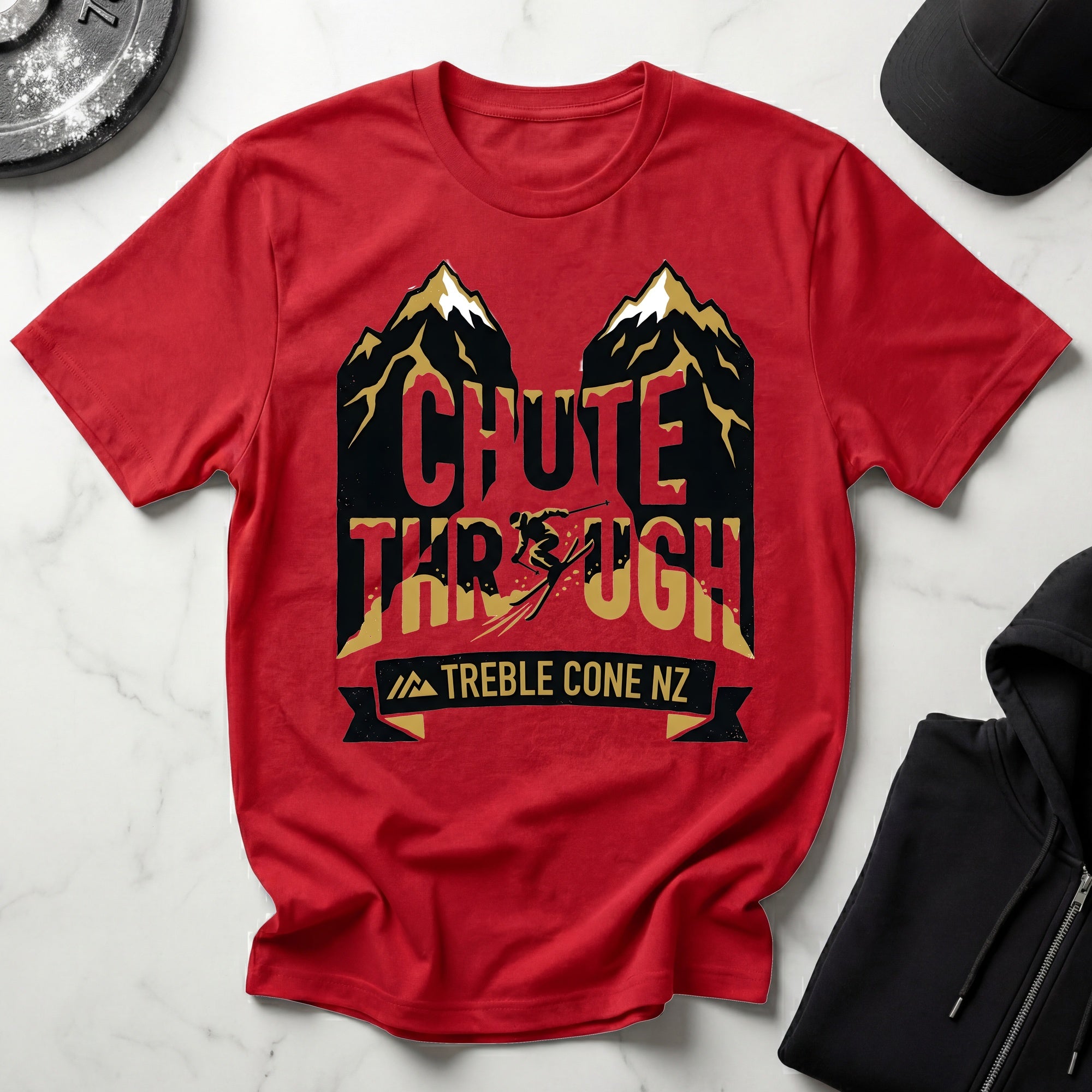 Chute Through Treble Cone Ski T-Shirt