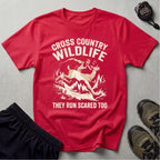 Cross Country Wildlife Run Scared Too Dark T-Shirt