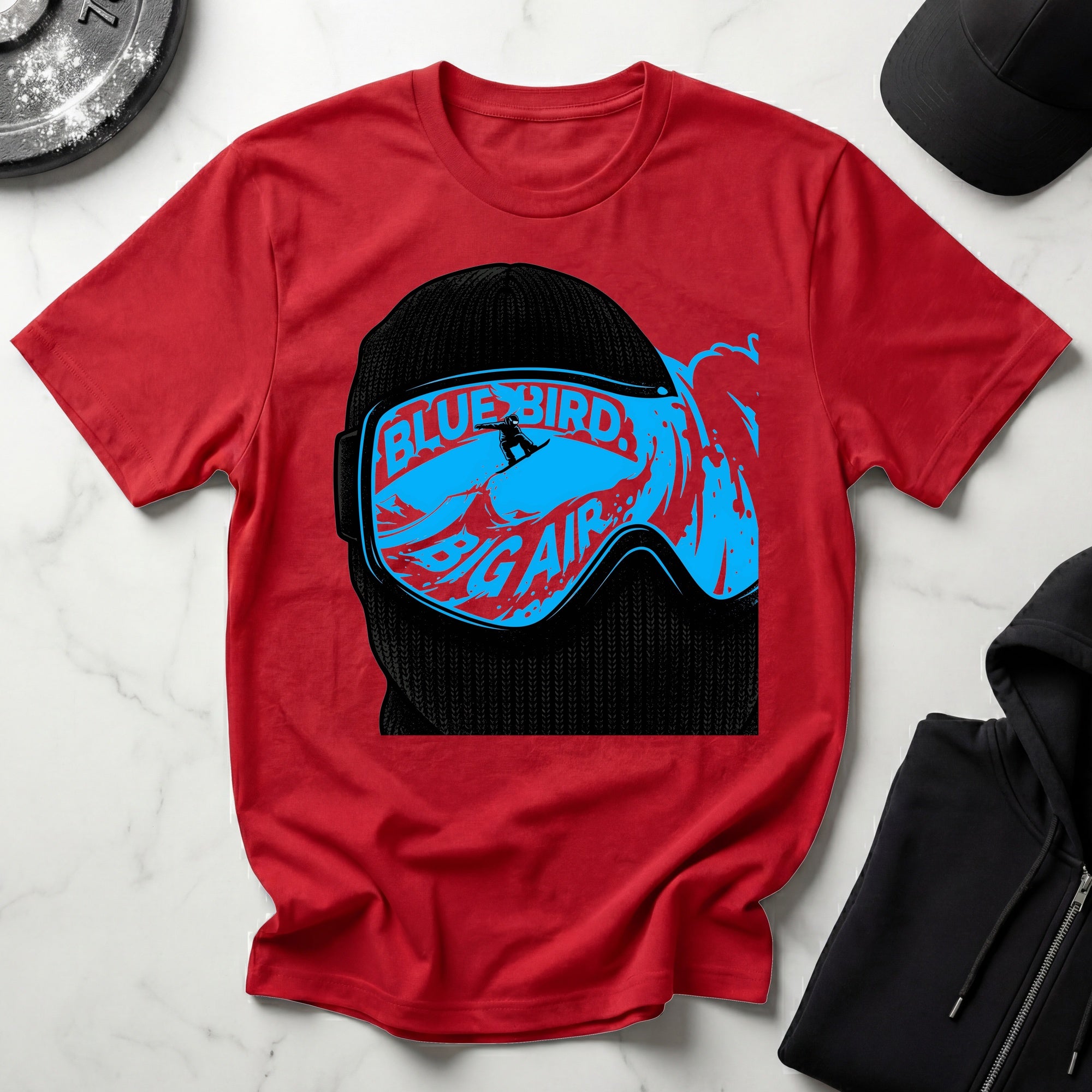 Snowboard Ski Mask Designer Gymwear T-Shirt
