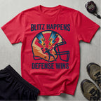 Gridiron Blitz Happens Defence Wins Gym T-Shirt