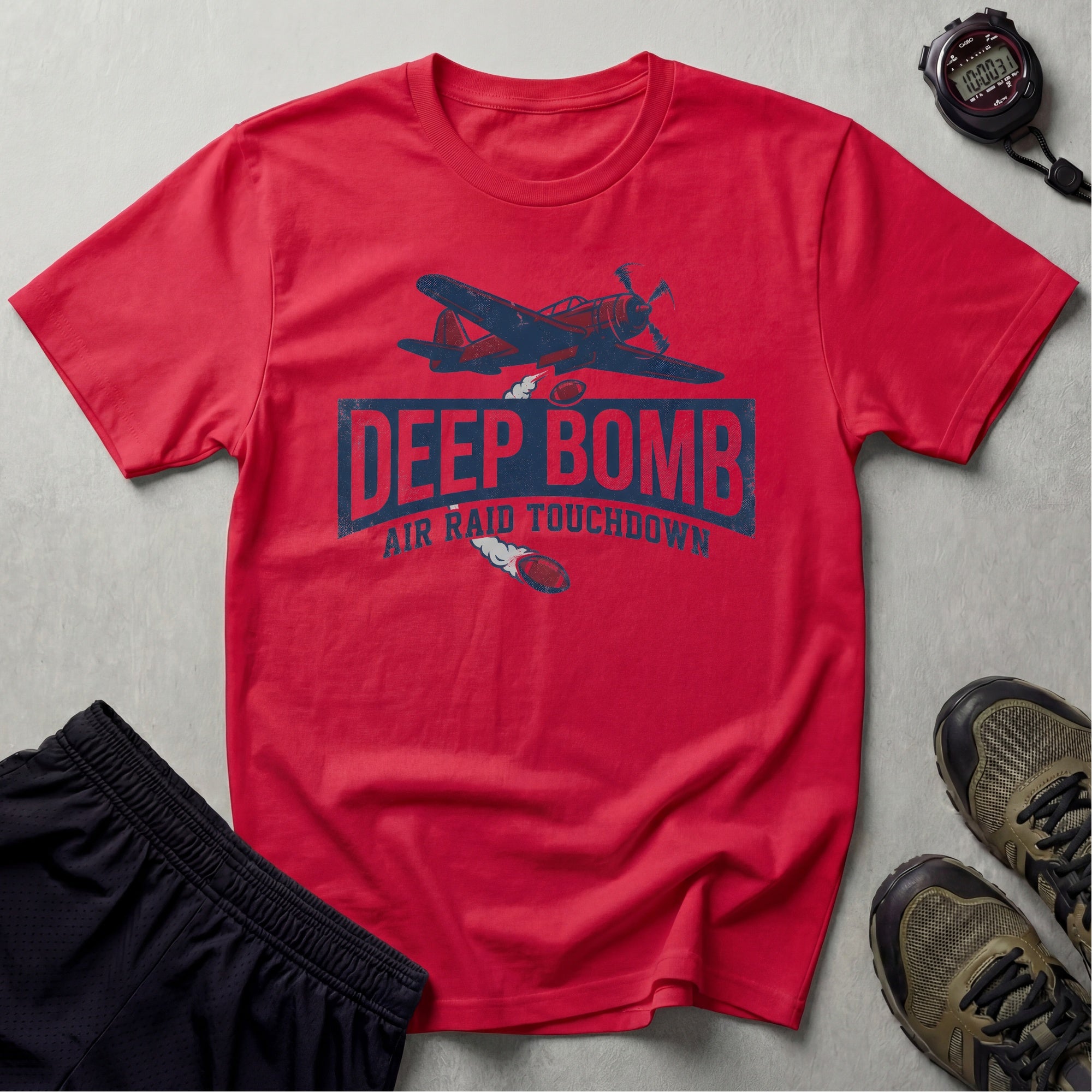 Gridiron Deep Bomb Touchdown Gymwear T-Shirt