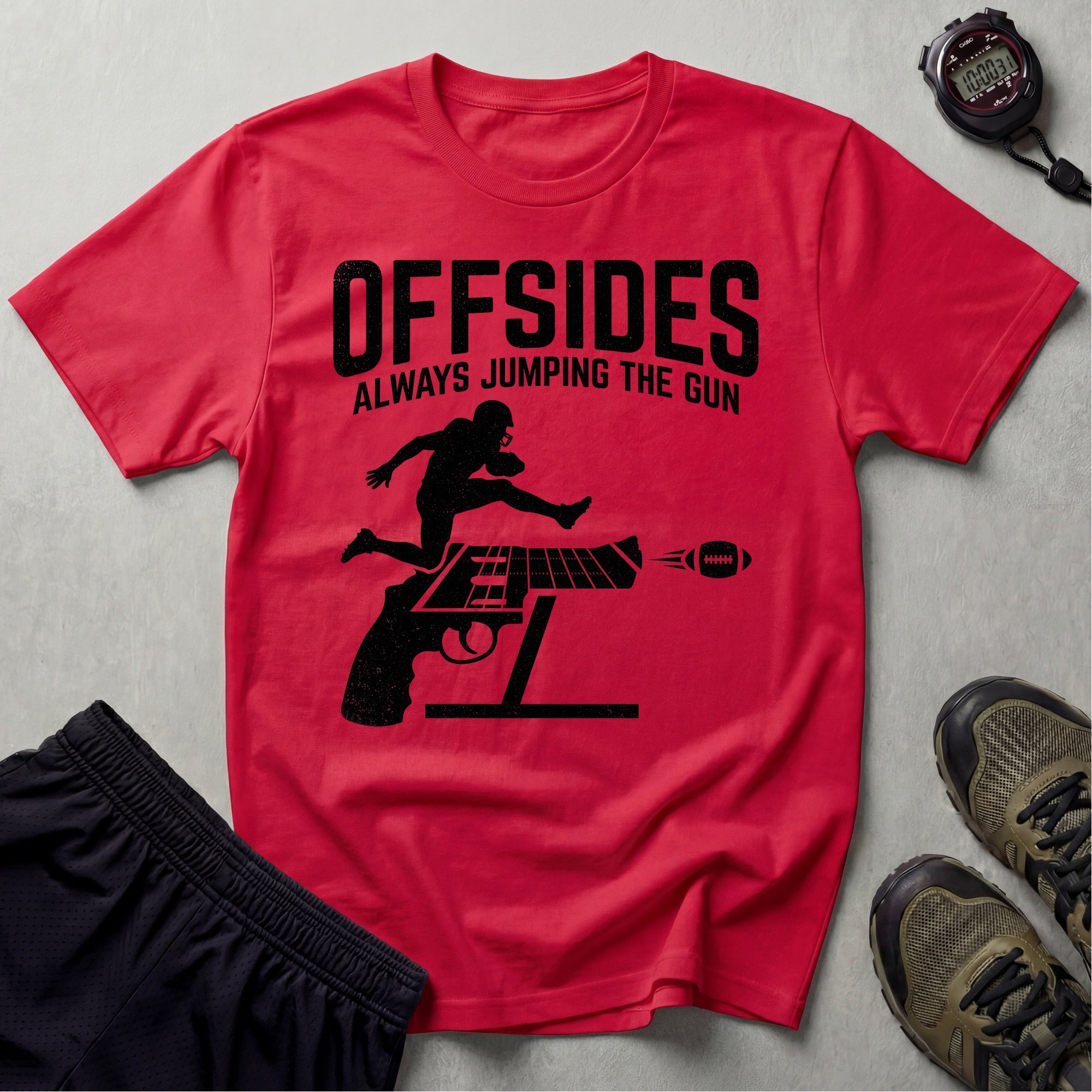 Gridiron Offsides Jumping The Gun Gym T-Shirt