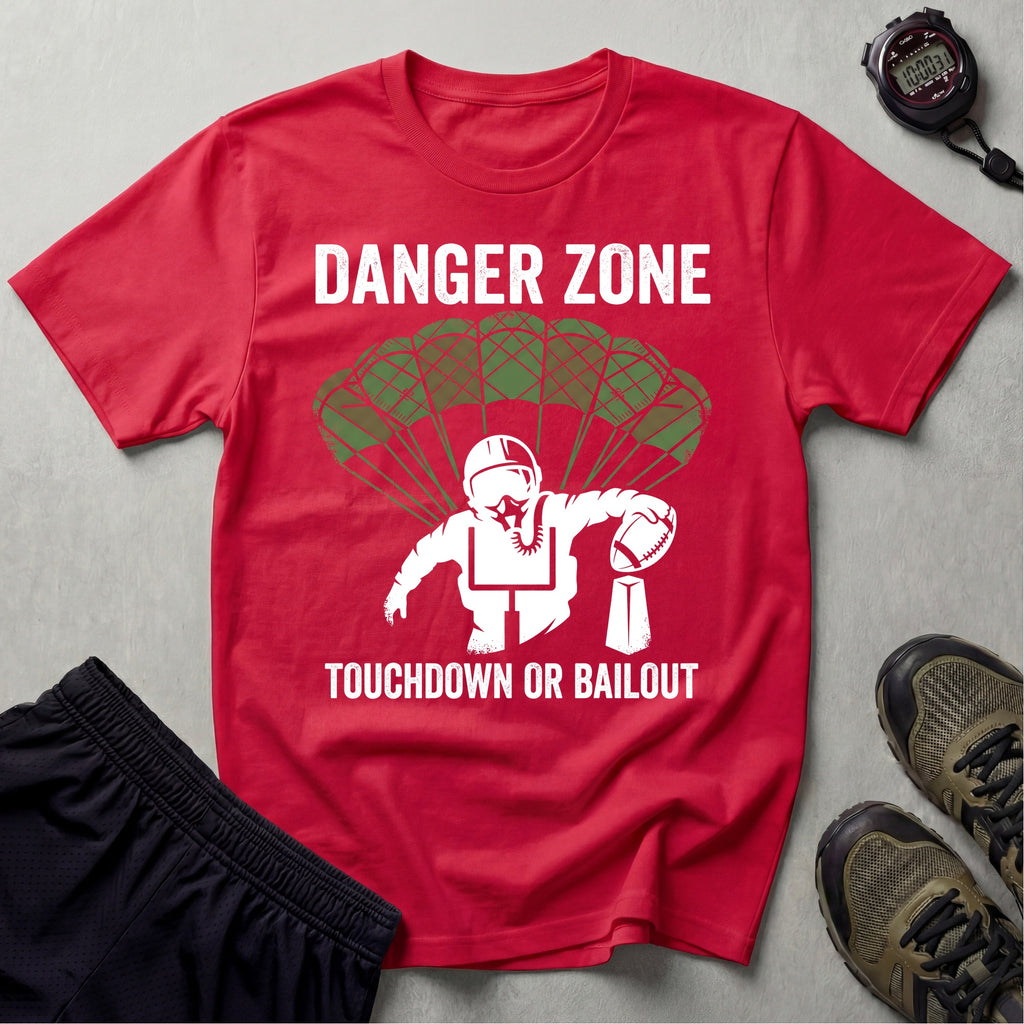 Gridiron Danger Zone Touchdown or Bail Gym T-Shirt