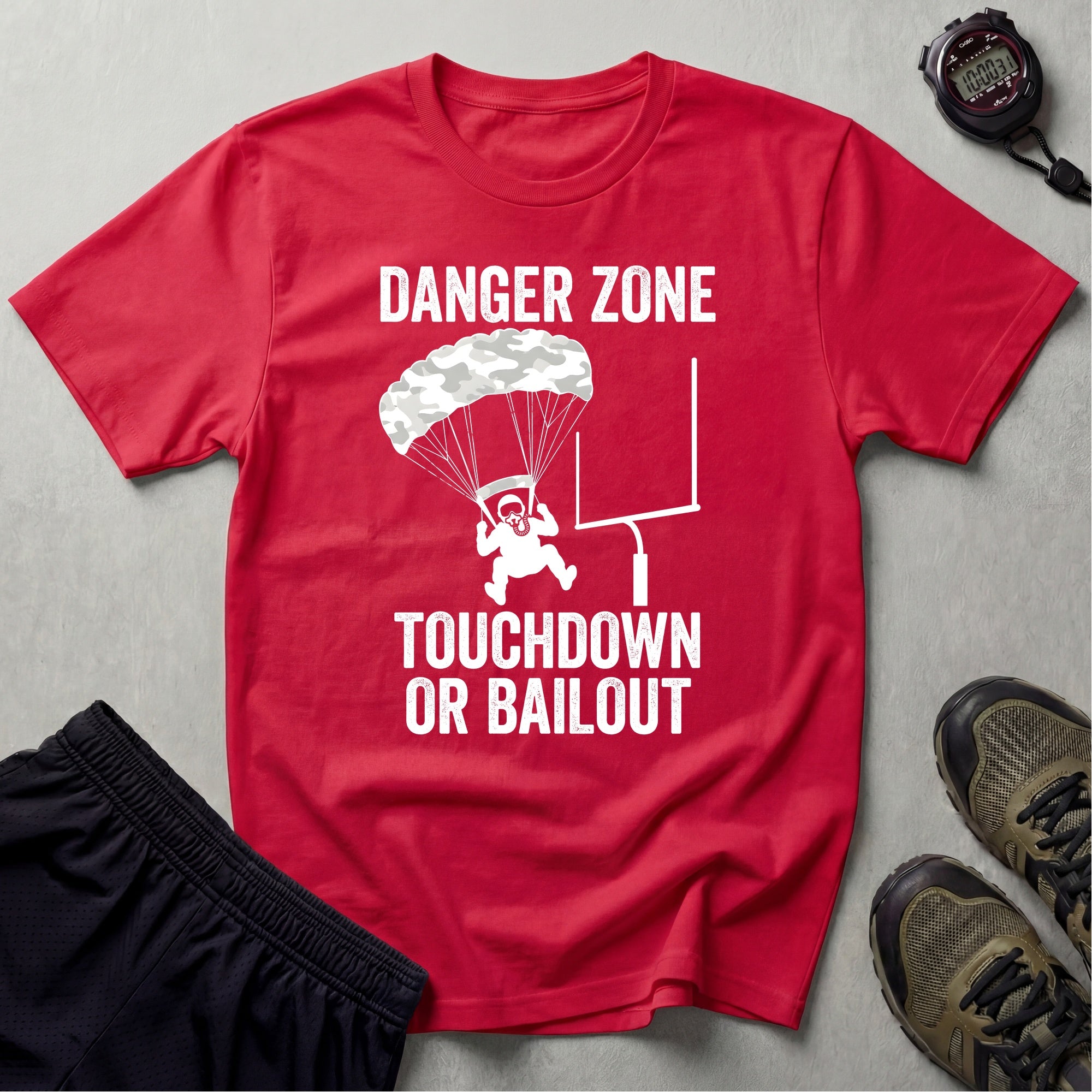 Gridiron Danger Zone Touchdown Or Bail Gym T-Shirt