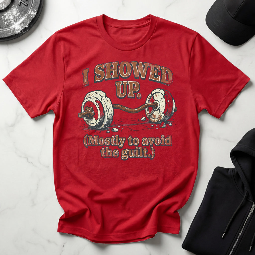 I Showed Up Vintage Gym Tee Shirt