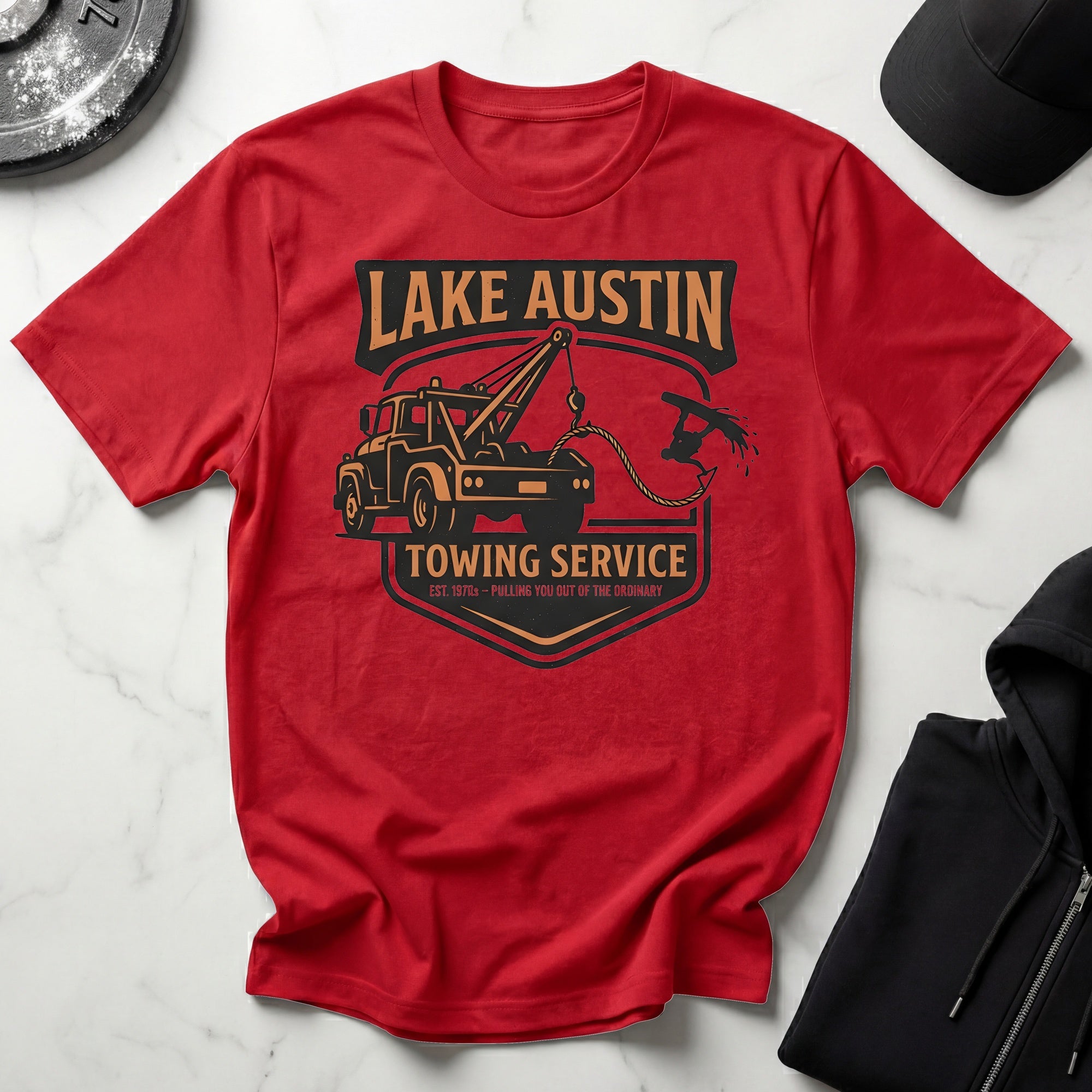 Lake Austin Wakeboarding Vintage Designer Gymwear T-Shirt