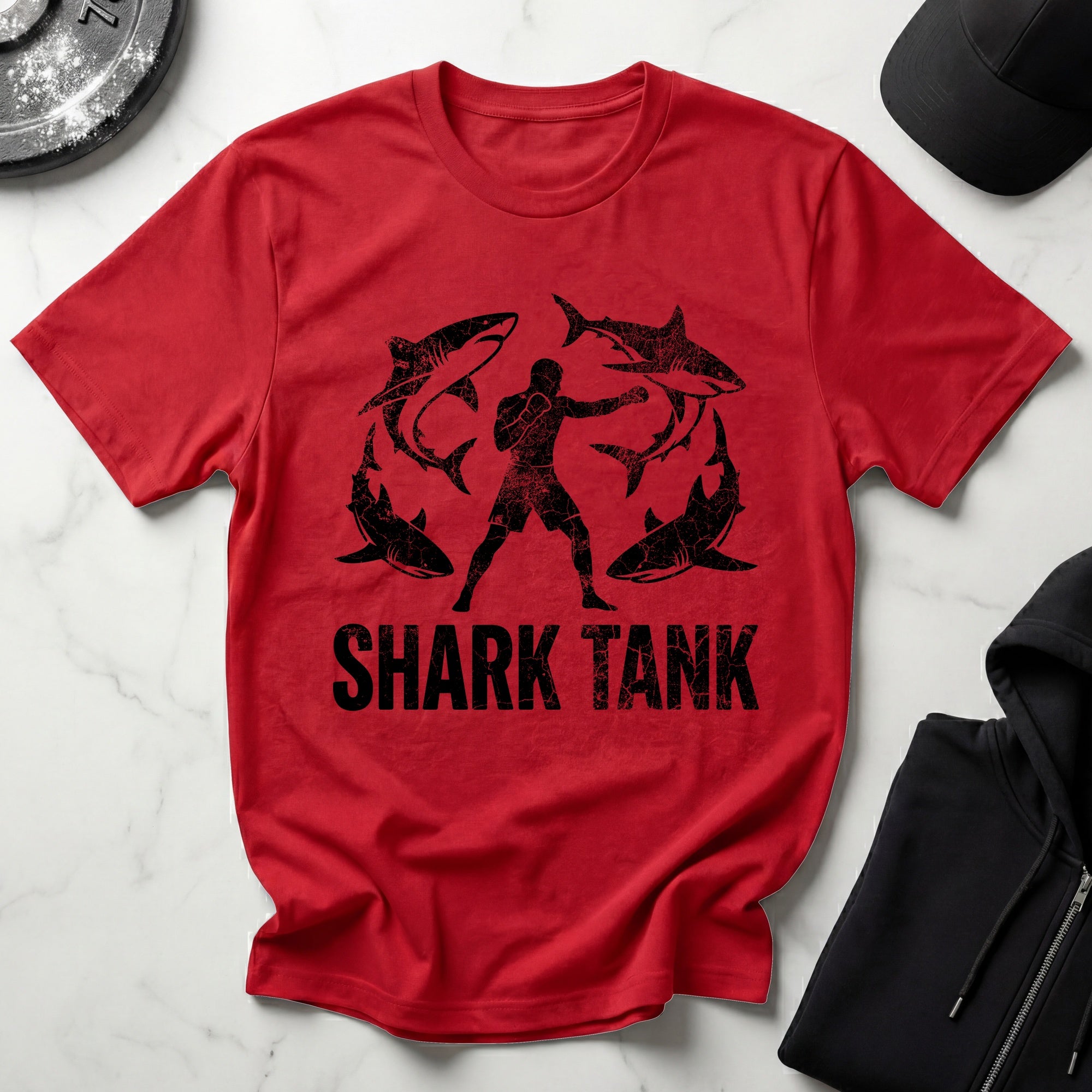 MMA Shark Tank Training Grunge black Gym T-Shirt