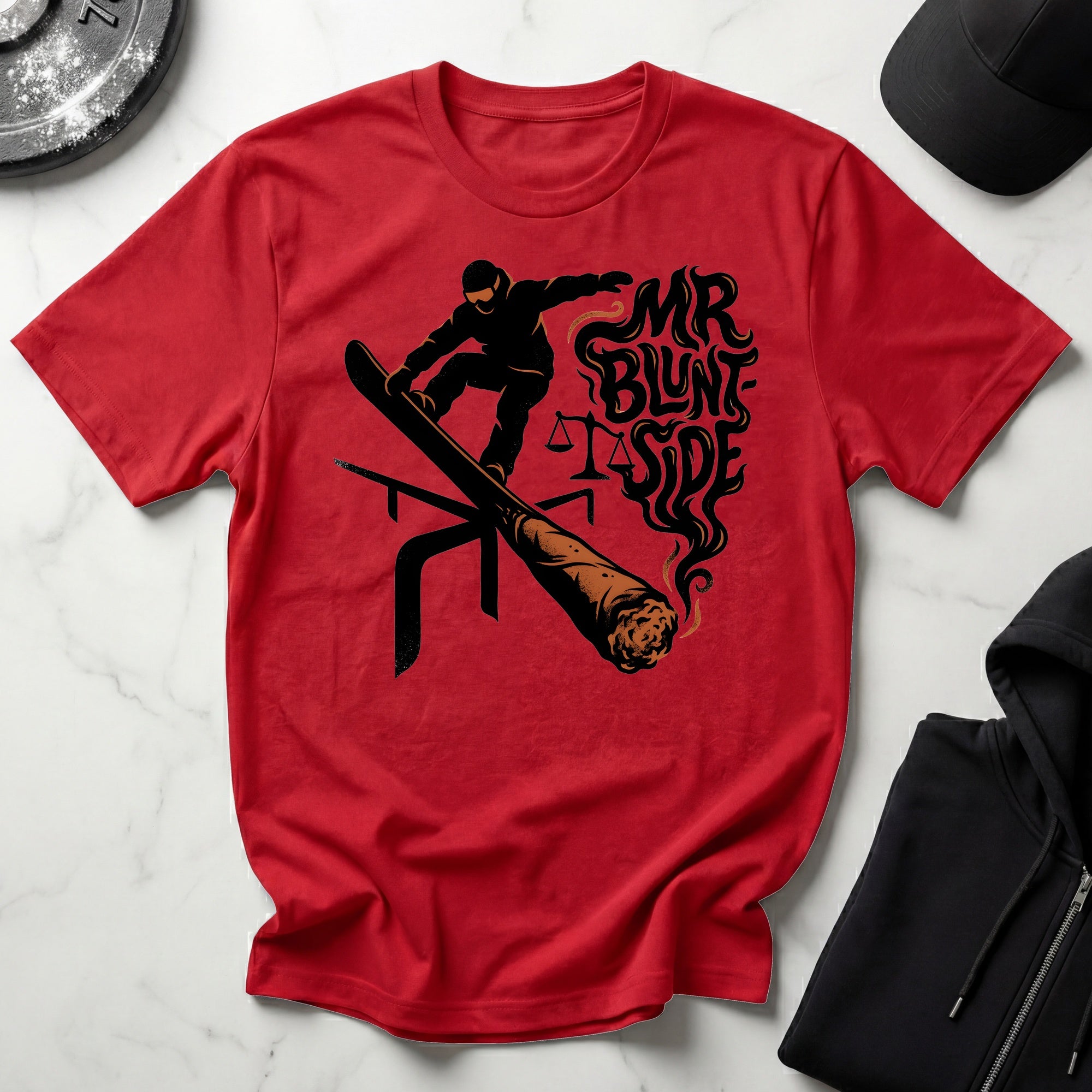 Mr Bluntside Snowboard Designer T-Shirt