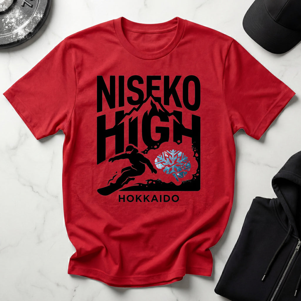 Niseko High Powder Rush Snowboarding Gymwear T-Shirt