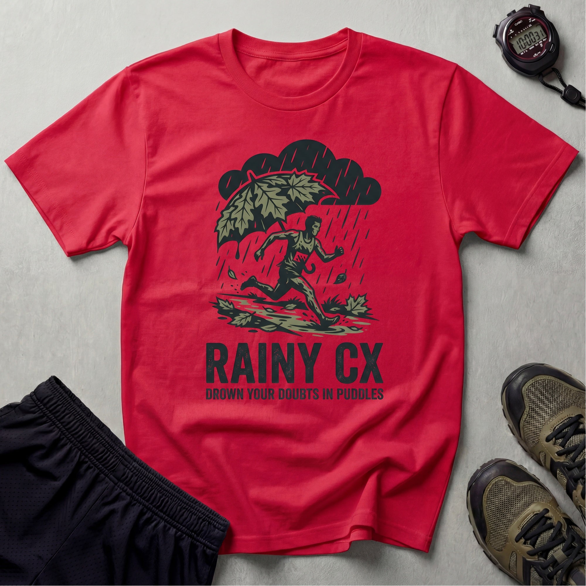 Rainy Cross Country Drown Your Doubts Gym T-Shirt