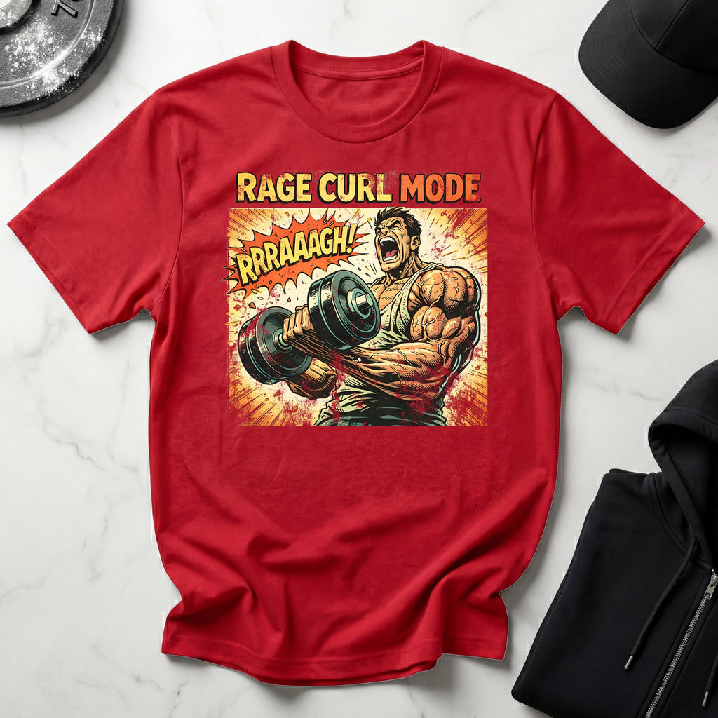 Retro Comic Rage Curl Gymwear T-Shirt