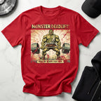 Retro Comic Monster Deadlift Gymwear T-Shirt