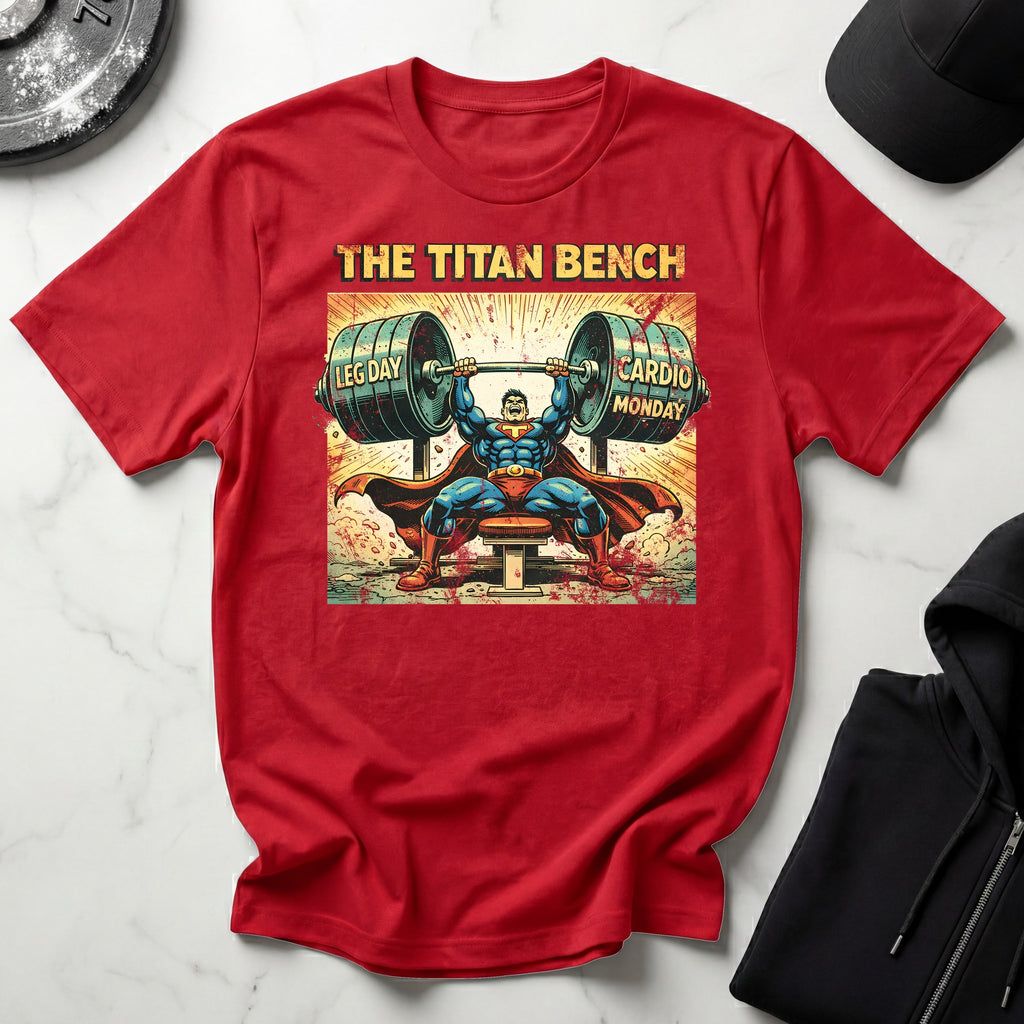 Retro Comic Titan Bench Gymwear T-Shirt