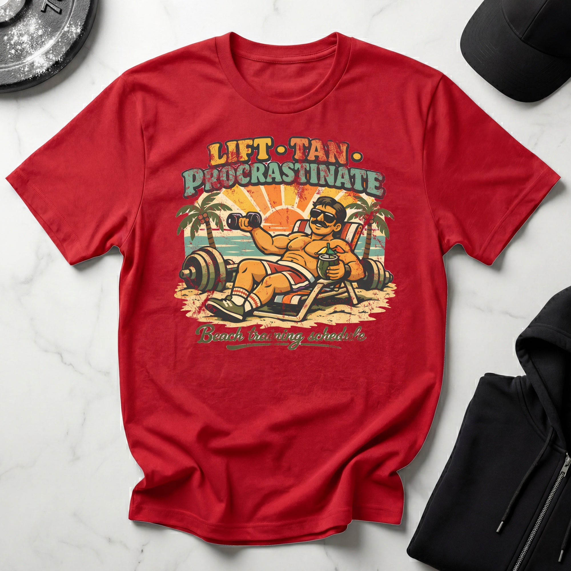 Retro Venice Beach Training Sequence Gym T-Shirt