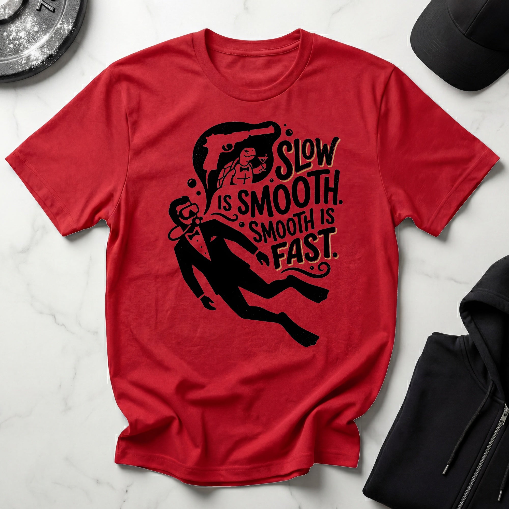 Retro Scuba Designer Gymwear T-Shirt