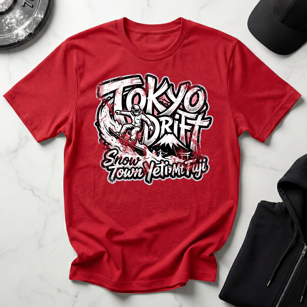 Snow Town Yeti Drift Snowboarder T-Shirt