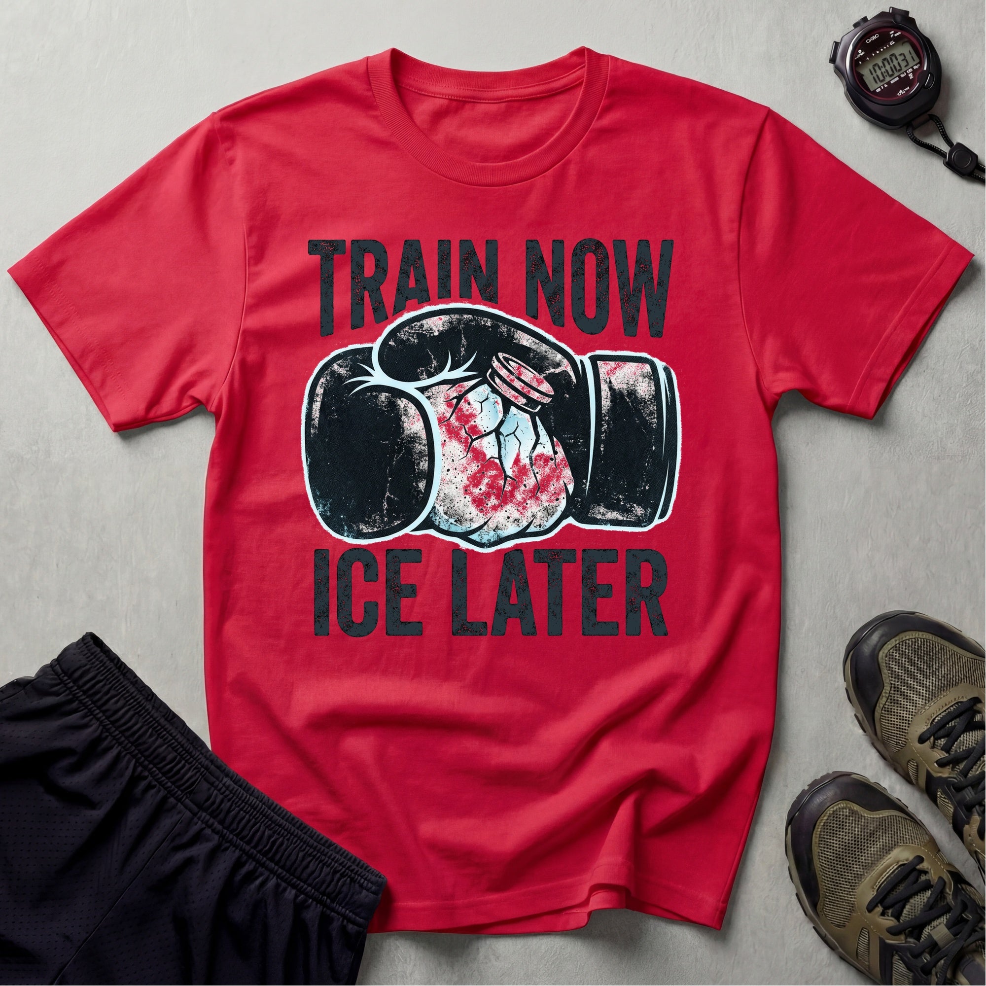 Train Now Ice Later Boxing Gym T-Shirt