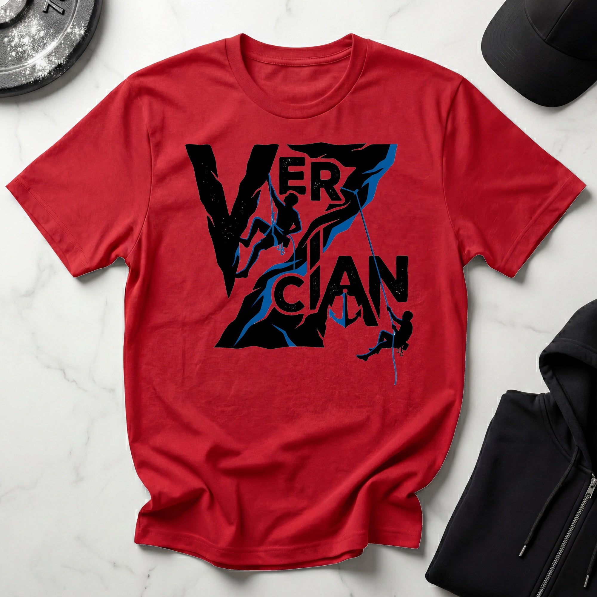 Vertican Rock Climber Designer Gym T-Shirt