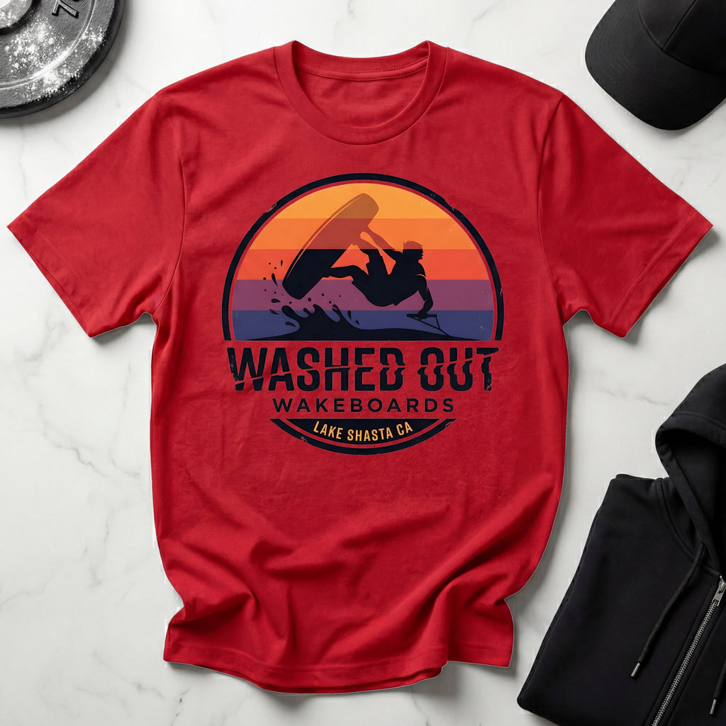 Washed Out Wakeboards Designer Gym T-Shirt