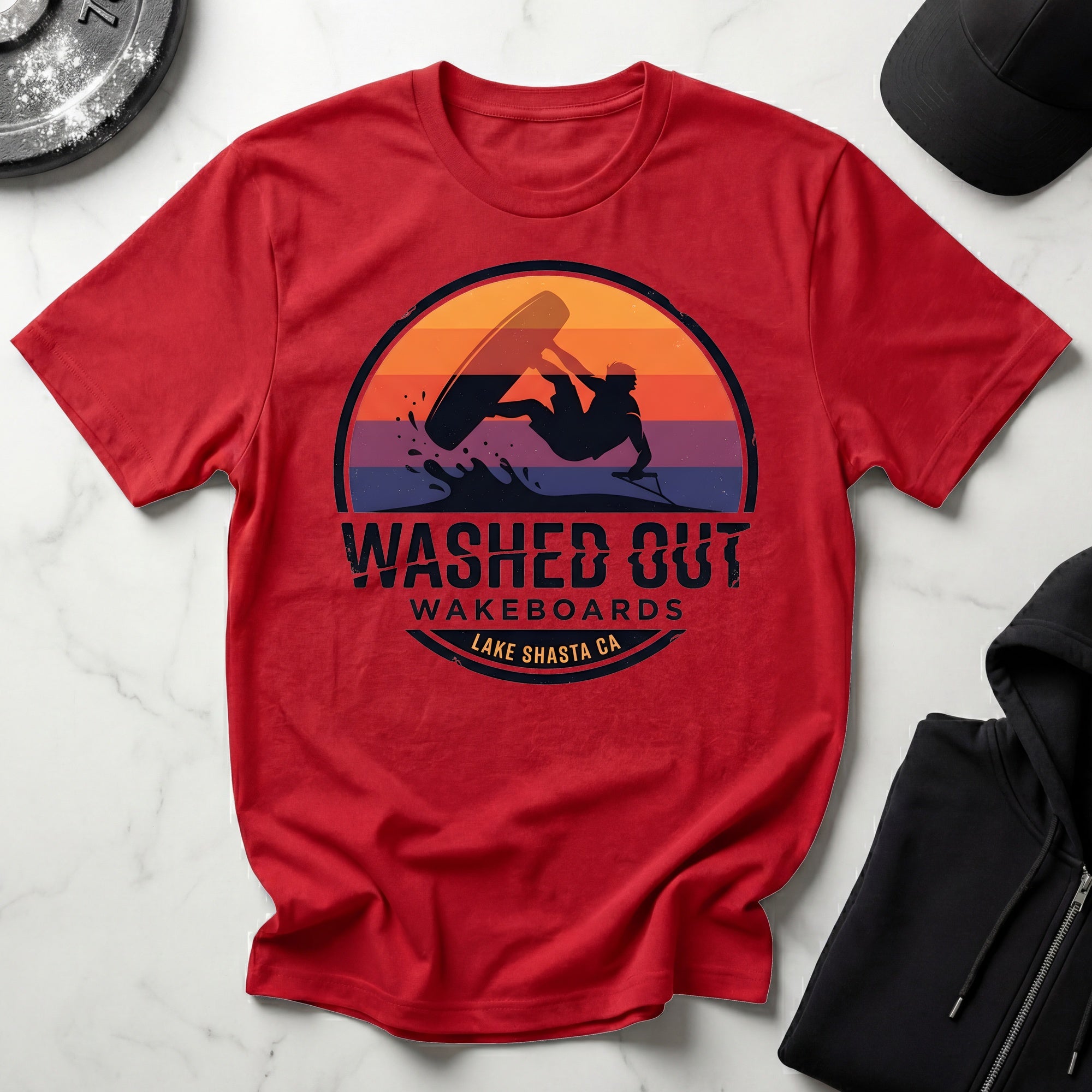 Washed Out Wakeboards Designer Gym T-Shirt