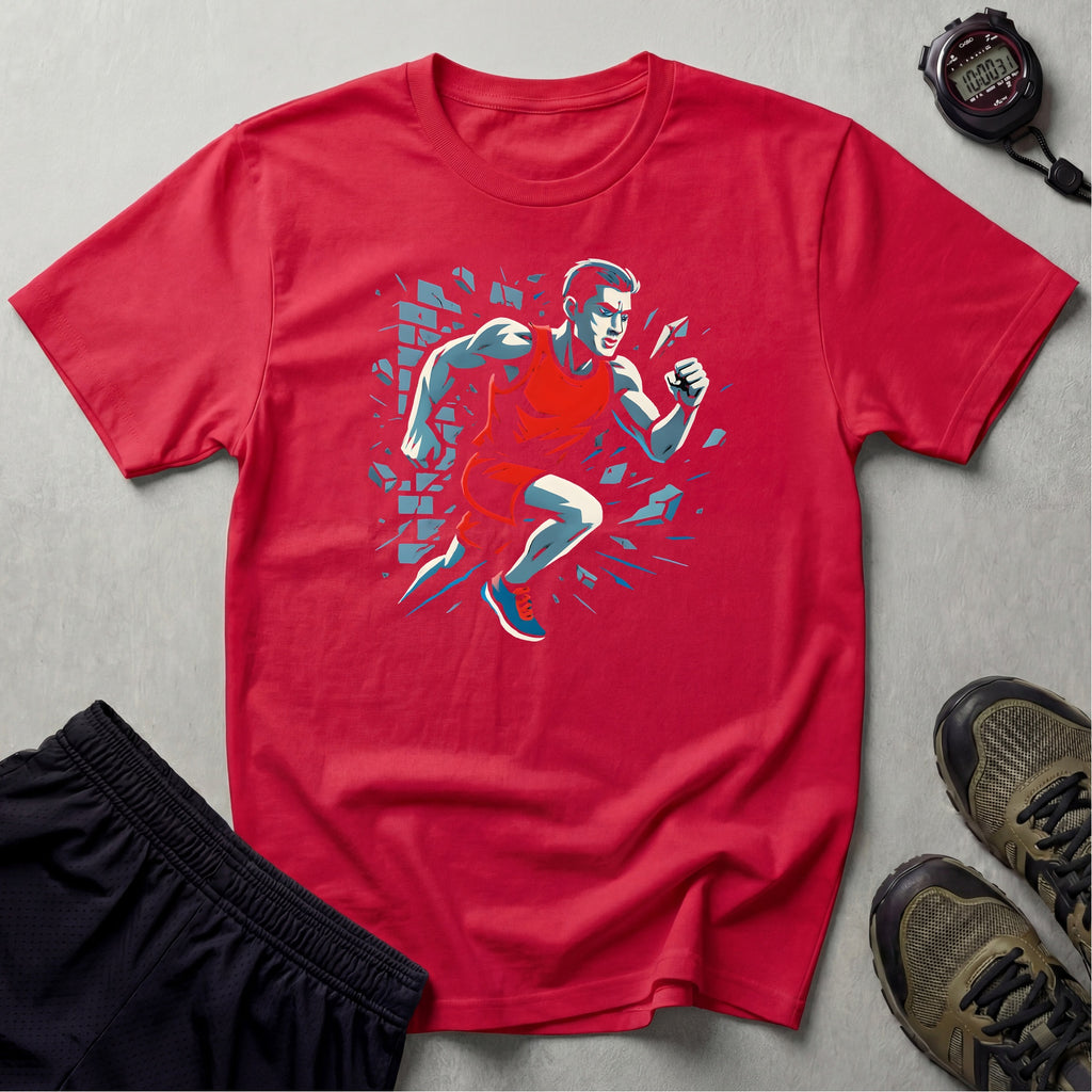 Runner Breaks Through Wall T-Shirt