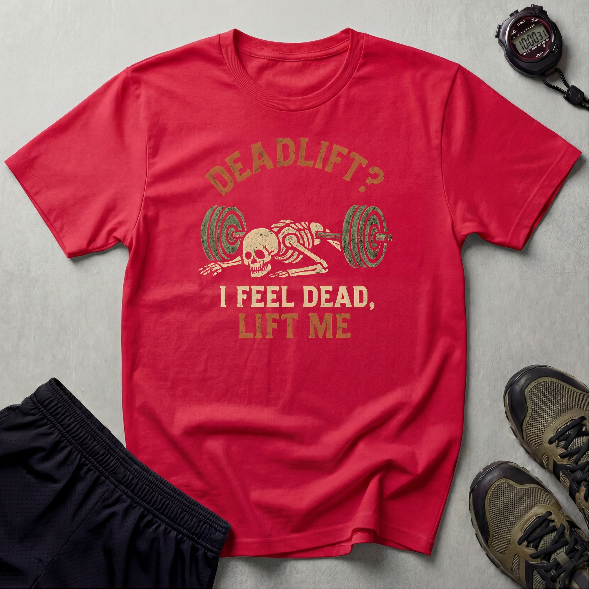 Deadlift Skeleton Meme T-Shirt