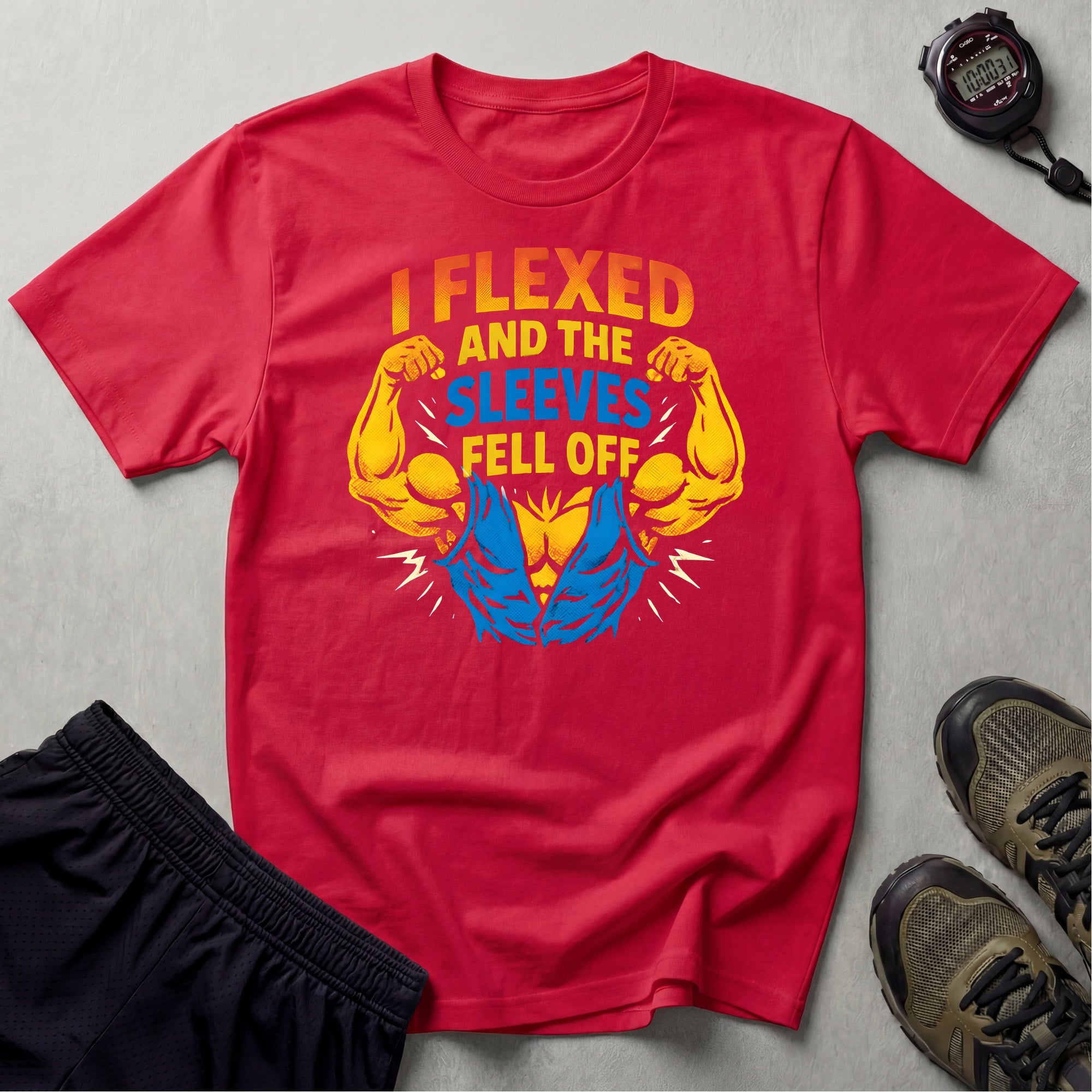 Flexed Arms Sleeves Off T-Shirt