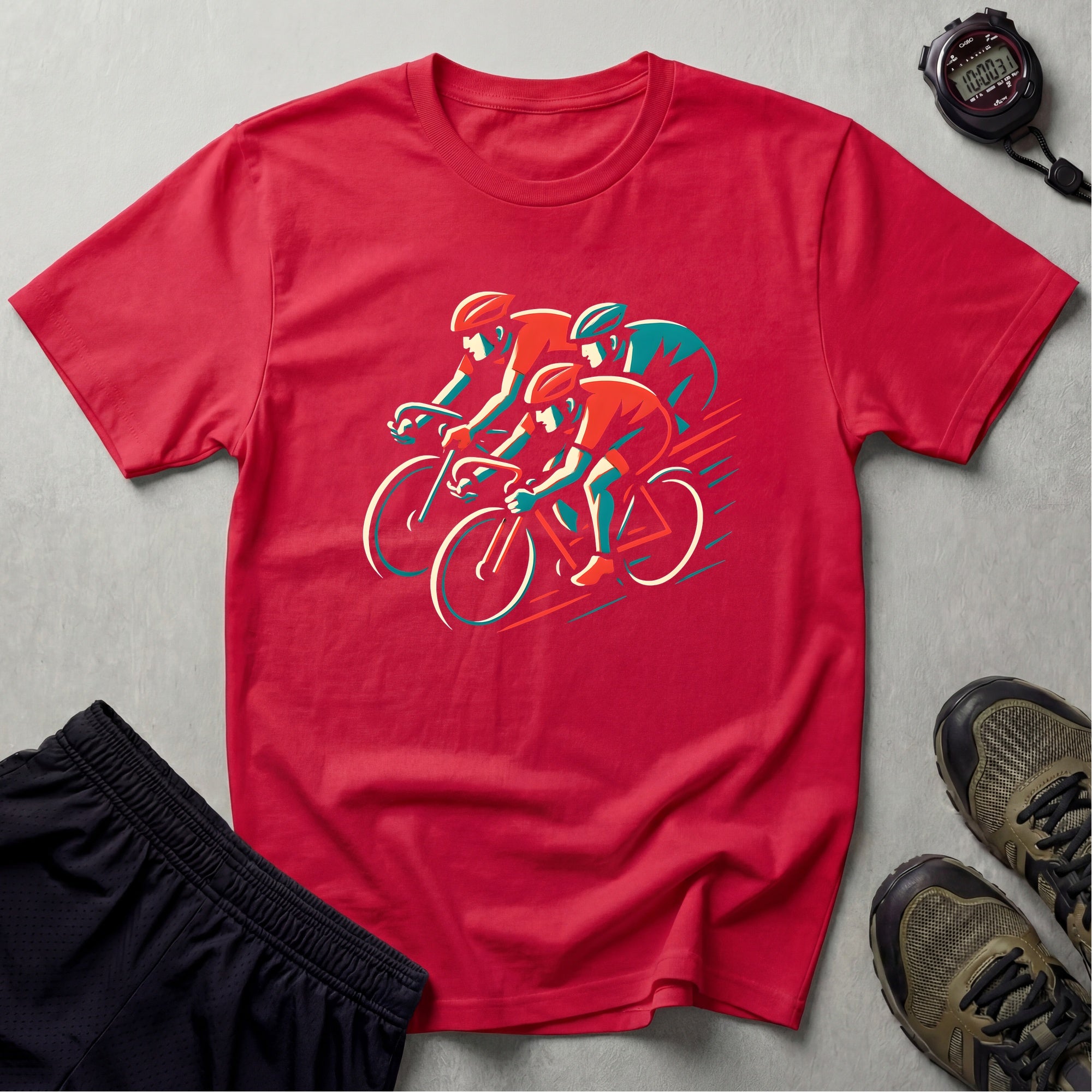 Cyclists Racing Scene T-Shirt