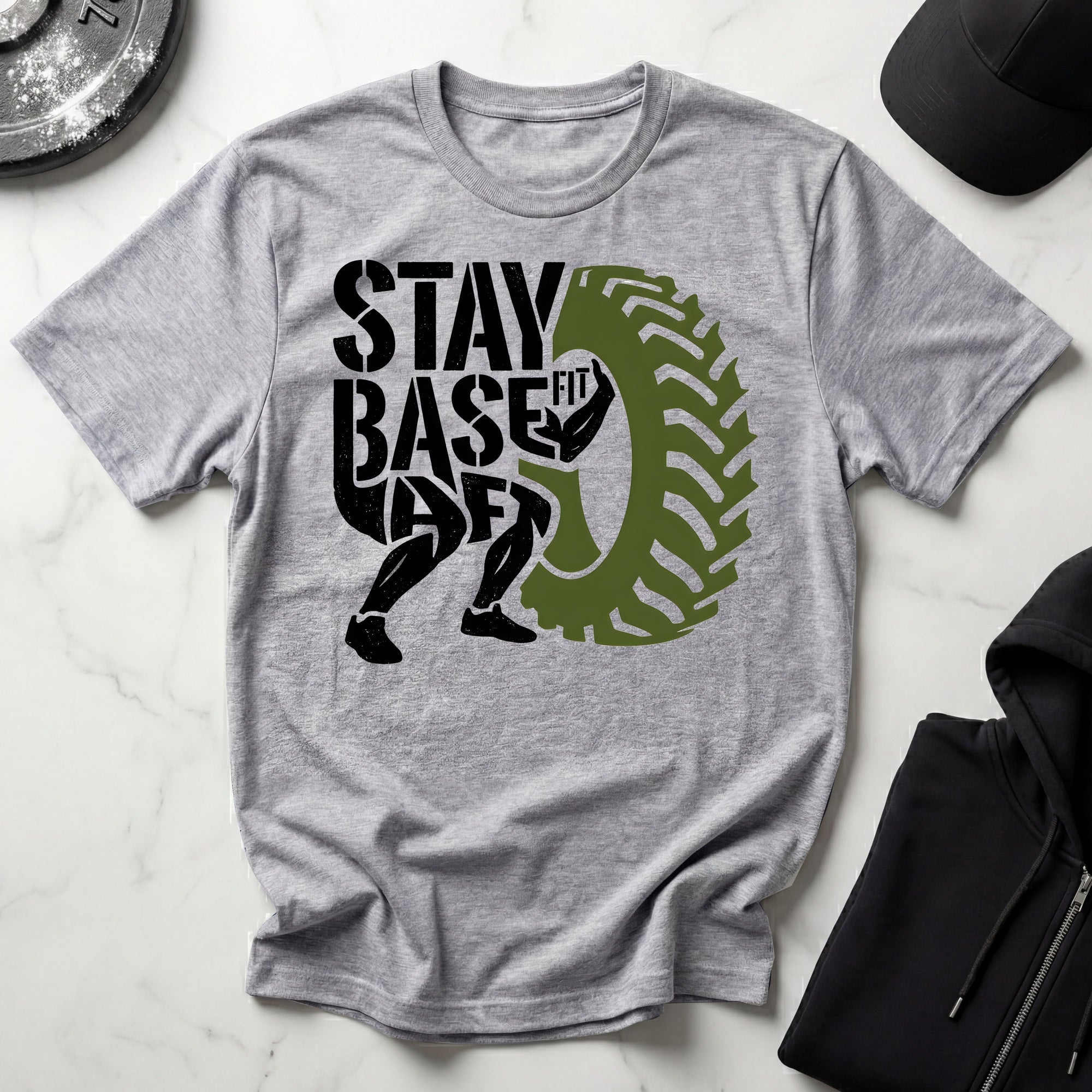 Stay Basefit Army Fitness Test Military Gymwear T-Shirt