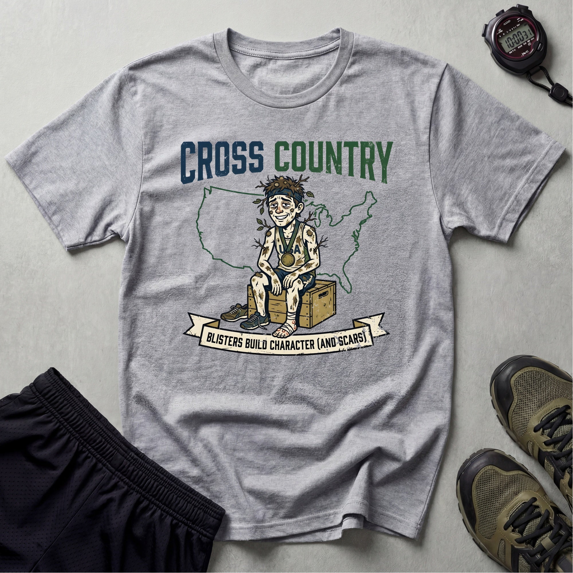 Cross Country USA Builds Character Gym T-Shirt