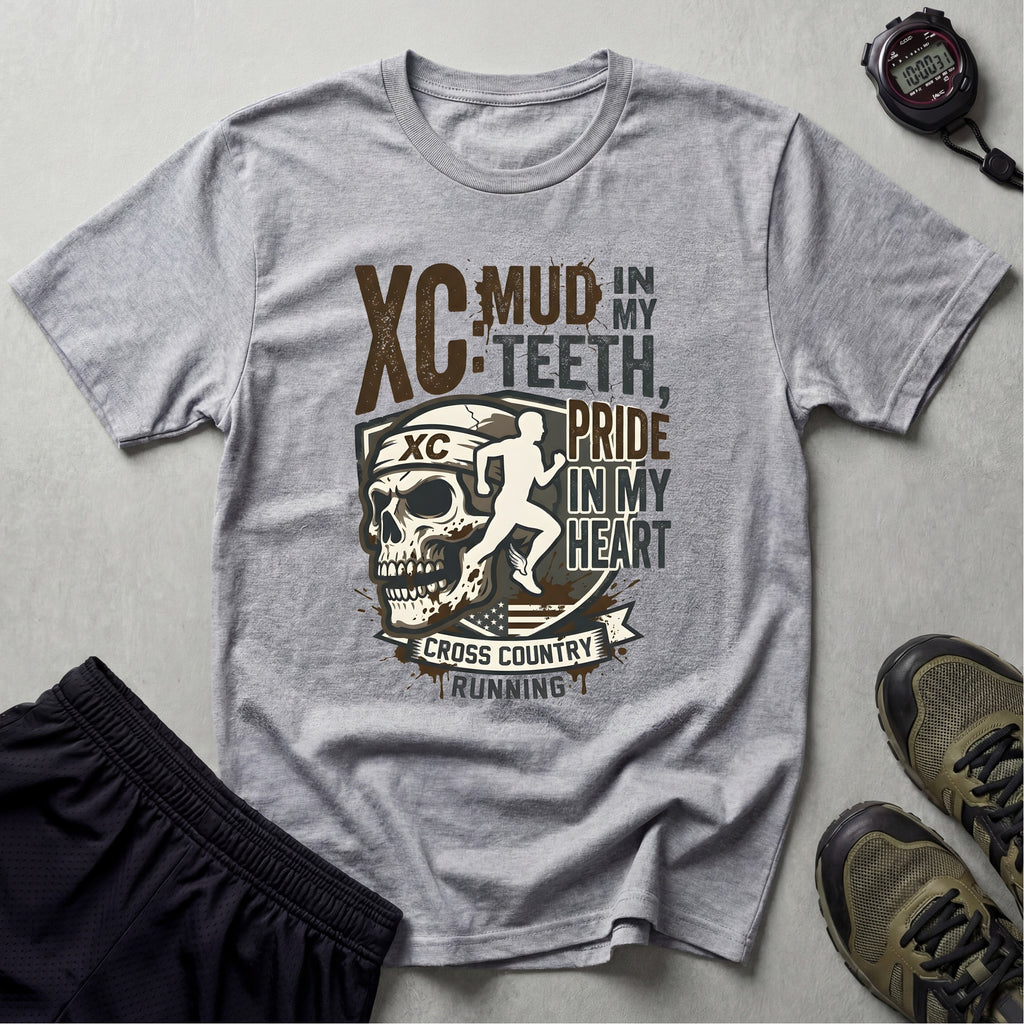 Cross Country Mud In My Teeth Graphic Gym T-Shirt