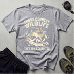 Cross Country Wildlife Run Scared Too Dark T-Shirt