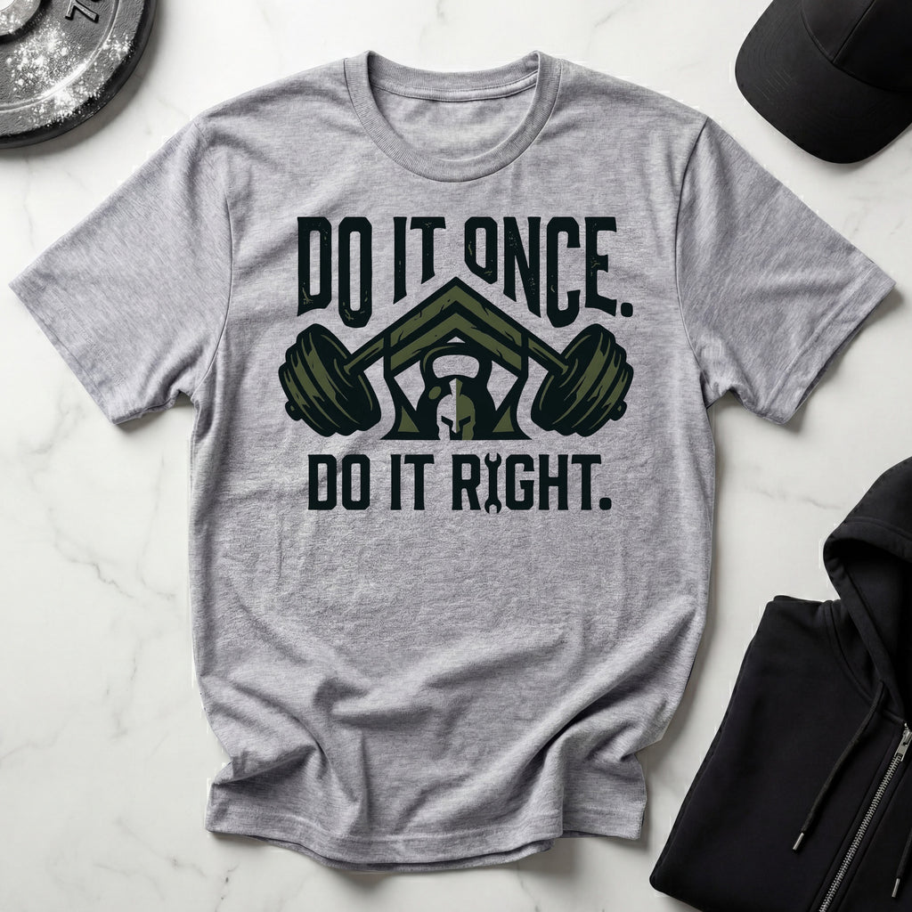 Do It Once Do IUt Right Military Training Gymwear T-Shirt