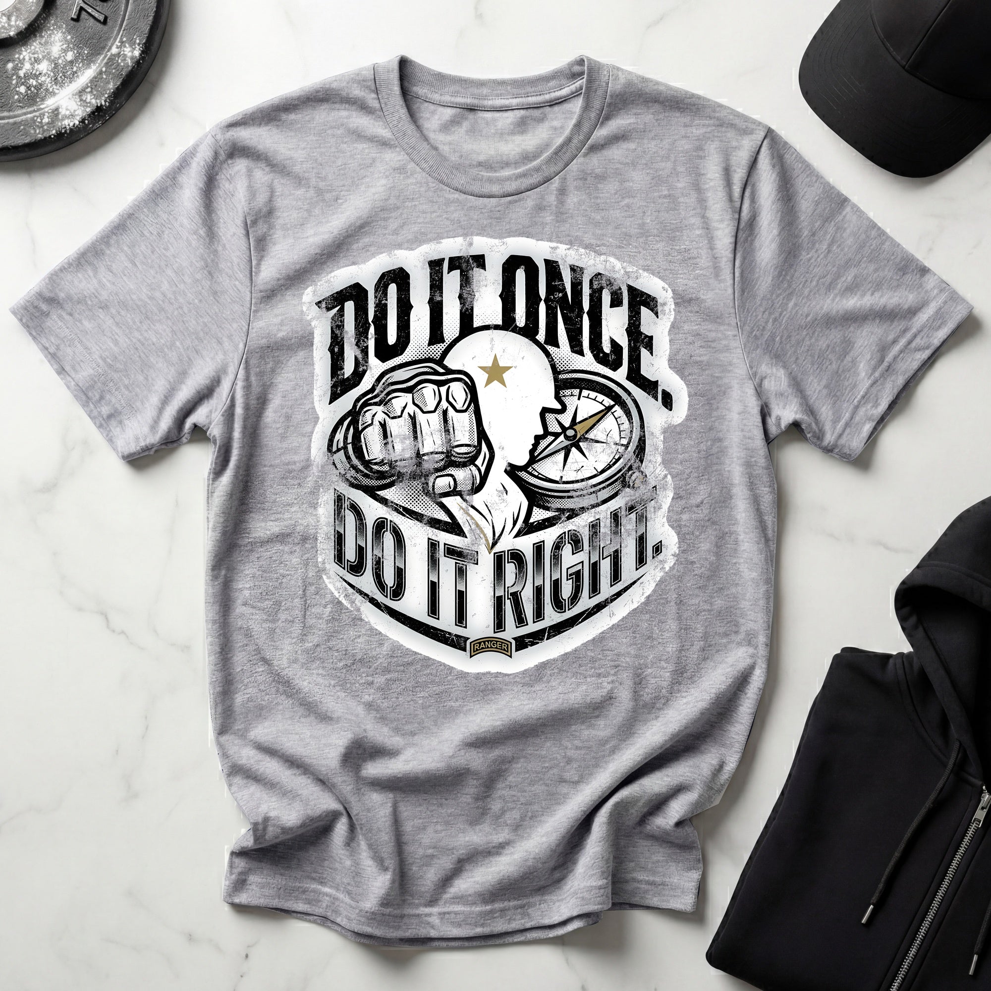 Do It Once Do It Right Military Training Gym T-Shirt