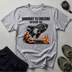 Gridiron Highway To Endzone Rev Up Gym T-Shirt