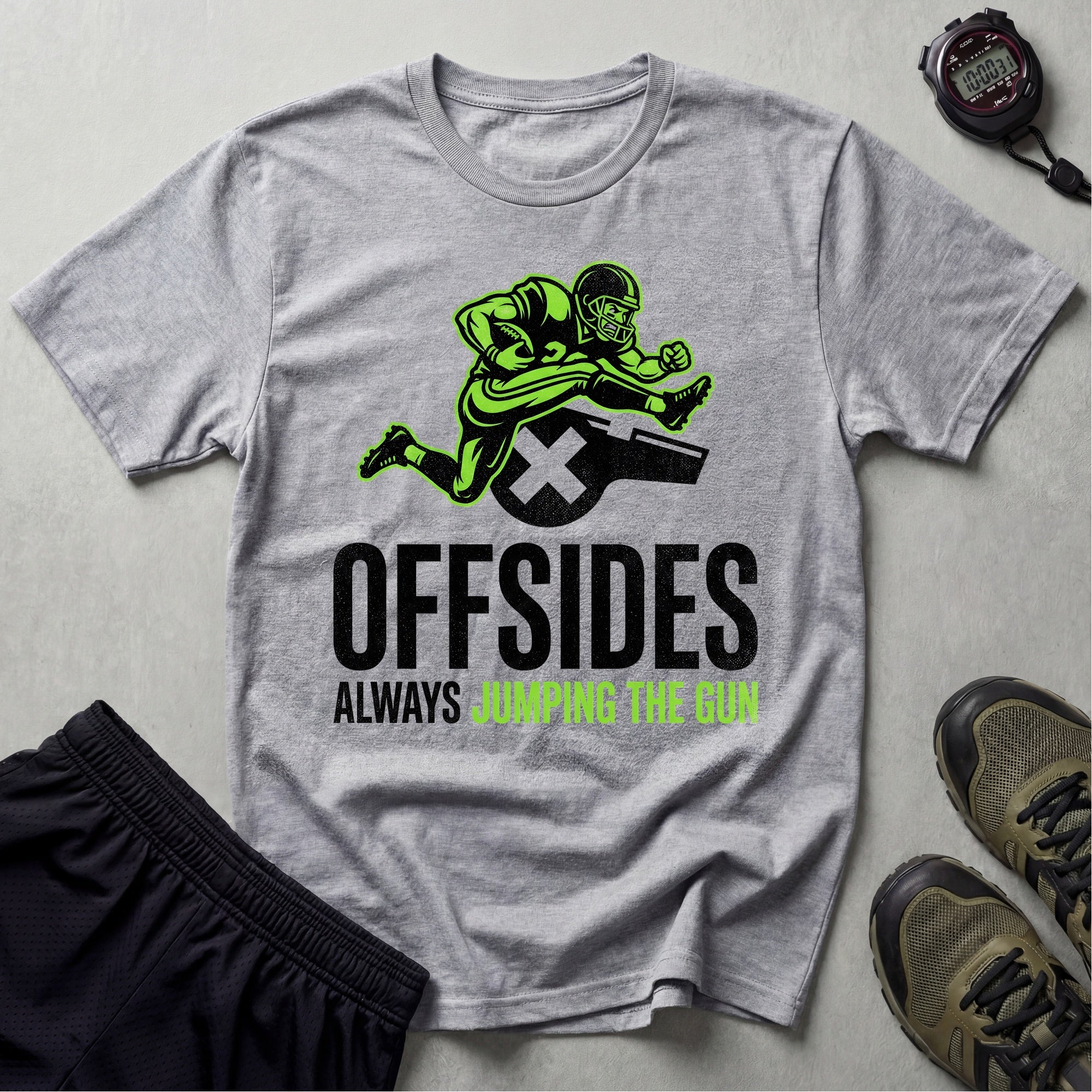 Gridiron NFL Offsides Jumping The Gun Gym T-Shirt