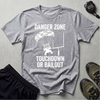 Gridiron Danger Zone Touchdown Or Bail Gym T-Shirt