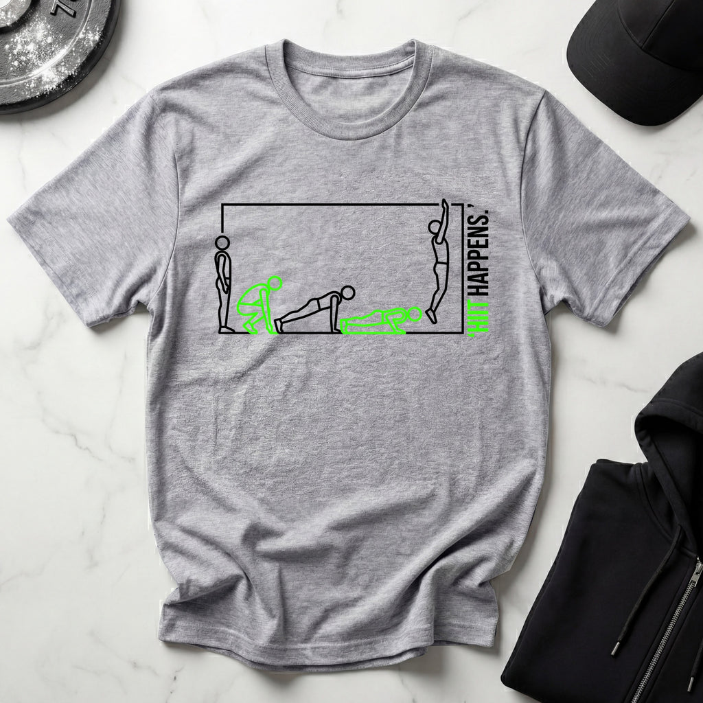 HIIT Happens Green Gym Tee Shirt