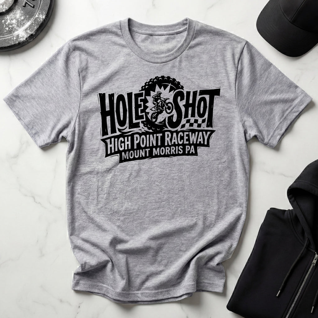 Hole Shot High Point Raceway Dirt Biker Gymwear T-Shirt