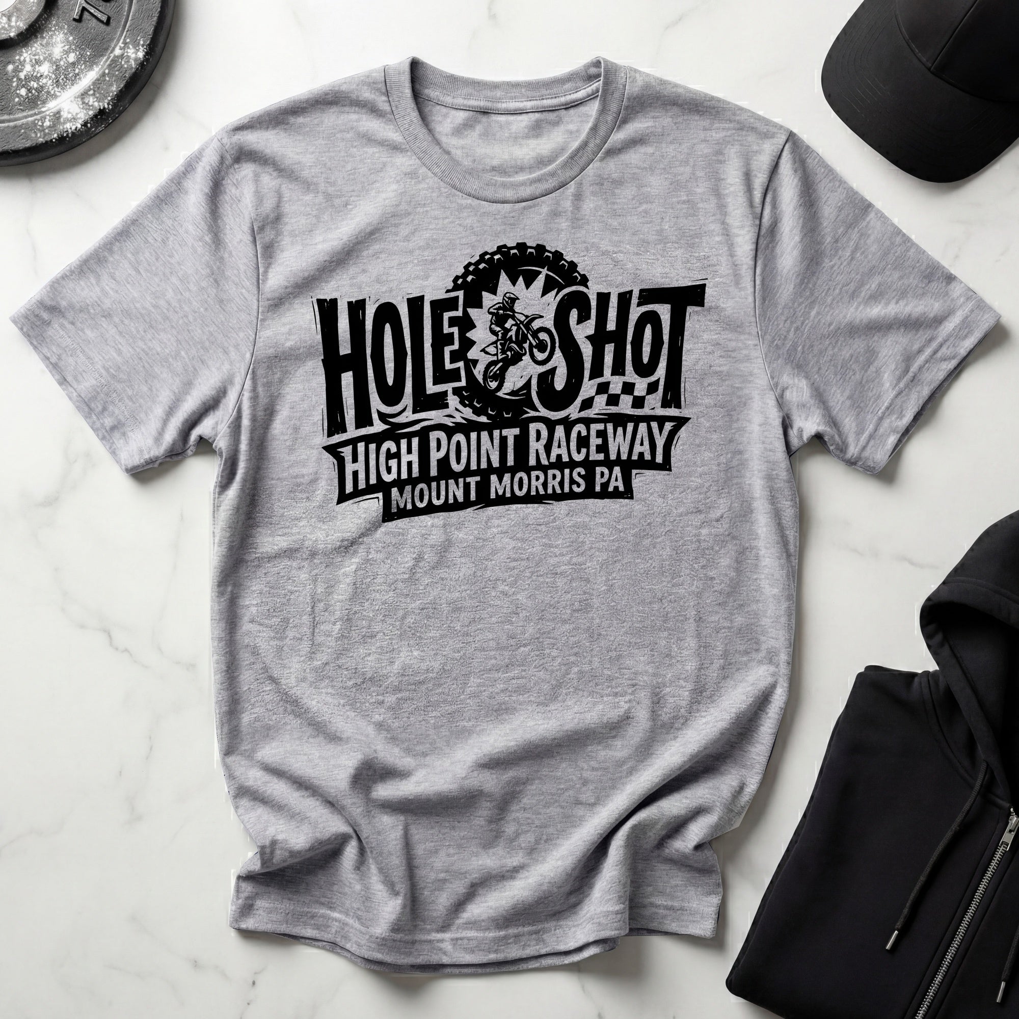 Hole Shot High Point Raceway Dirt Biker Gymwear T-Shirt